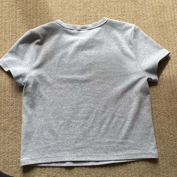 Sunday Best Besthug Little Ribbed T-Shirt, size L, Heather Chrome/Bow - Picture 4 of 7